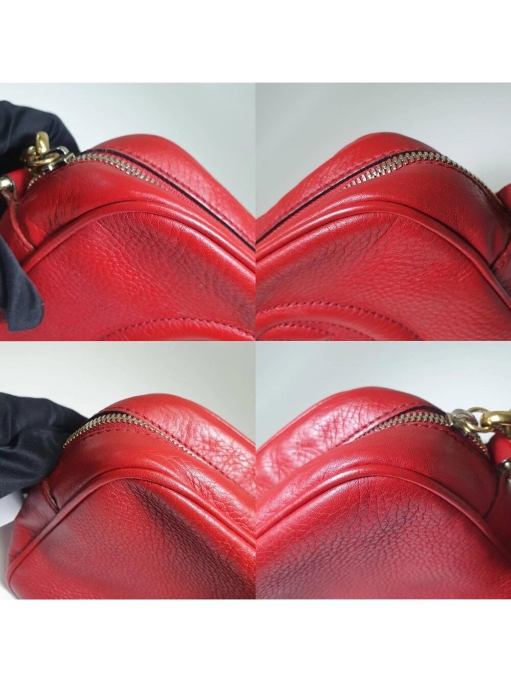 Authentic Gucci Soho Disco Small Leather Crossbody Red | GG Logo Camera Bag - Picture 5 of 12
